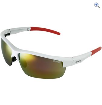 Sinner Antigua Sport Sunglasses (White/Interchangeable) - Colour: WHITE RED